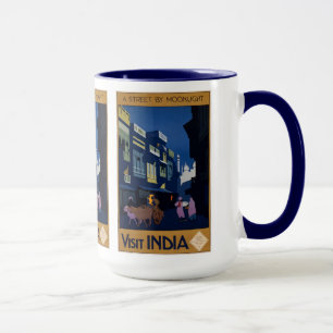 Taza Canciones de afiches de viaje de India - estilo de