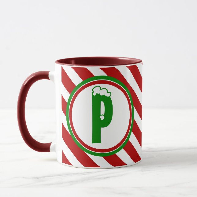 Taza Candy Cane Basics Rojo/Blanco (Izquierda)