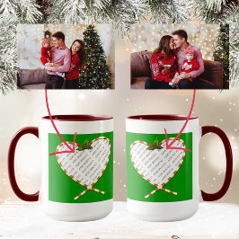 Taza Candy Cane Heart Your Photo