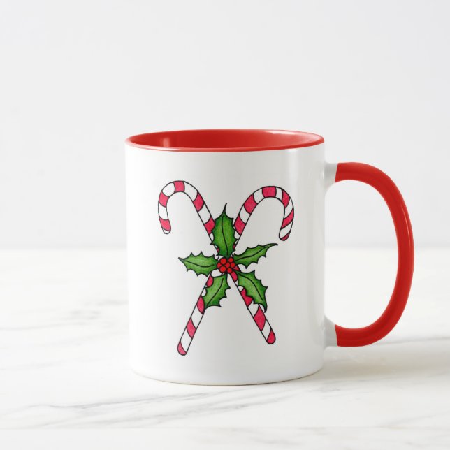 Taza Candy Cane Ringer Mug (Derecha)