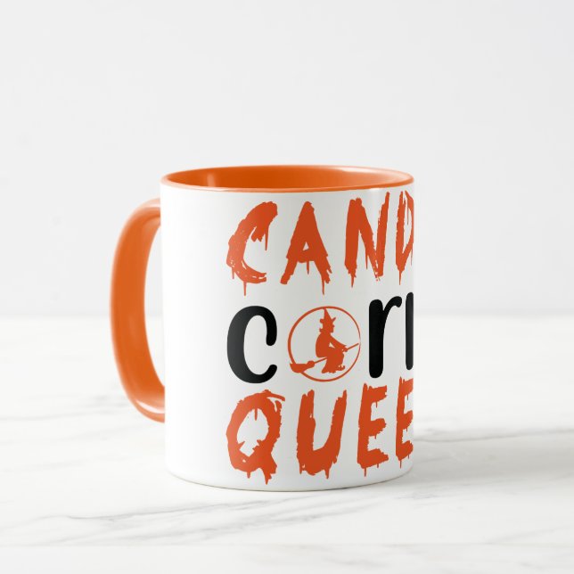 Taza Candy Corn Queen Witch Halloween (Anverso izquierdo)