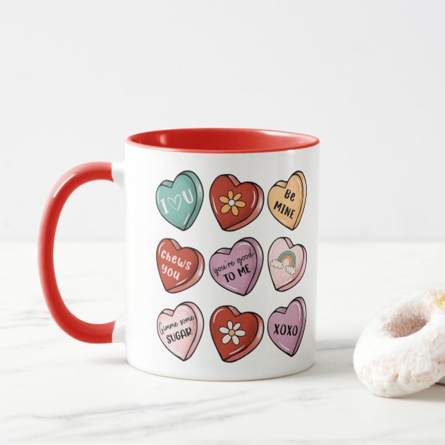 Taza Candy Hearts | Valentine Candy Heart (Con donut)