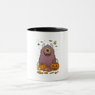 Taza Candy Monster Bash – Diseño adorable de Halloween