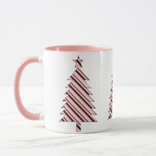 Taza Candy rosado Cane Árbol de Navidad Mug