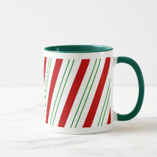 Taza Candycane verde rojo