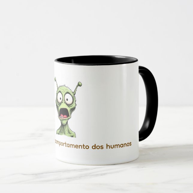 Taza Caneca Alien abismado. (Anverso derecho)
