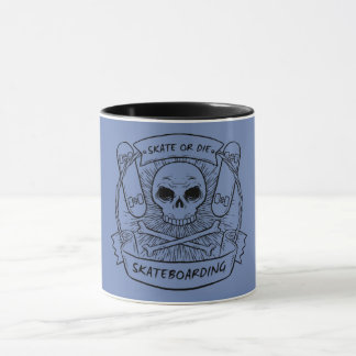 Taza Caneca Bicolor Skate or Die