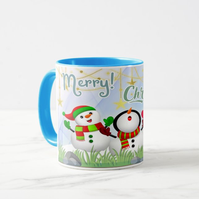 Taza Caneca branca brilhante-Natal (Anverso izquierdo)