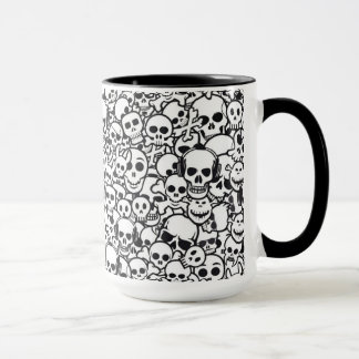 Taza Caneca Caveirinhas Black