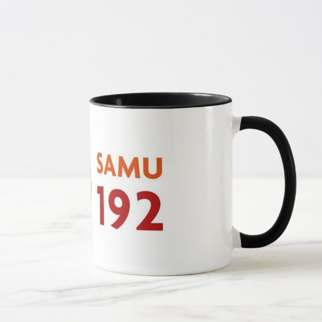 Taza Caneca com logomarca SAMU 192 (Derecha)