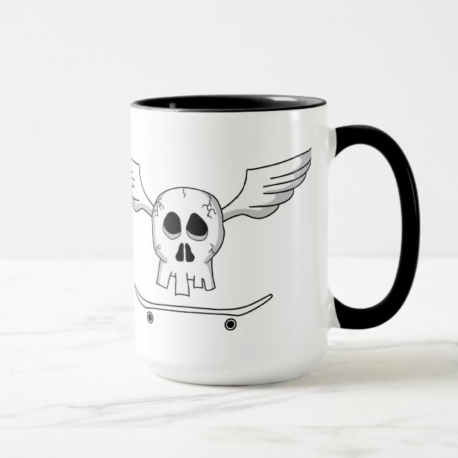 Taza Caneca Cranio Skate - Skull Skateboard (Derecha)