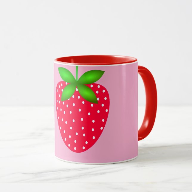 Taza caneca estampada morango (Anverso derecho)