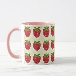 Taza caneca estampada morango