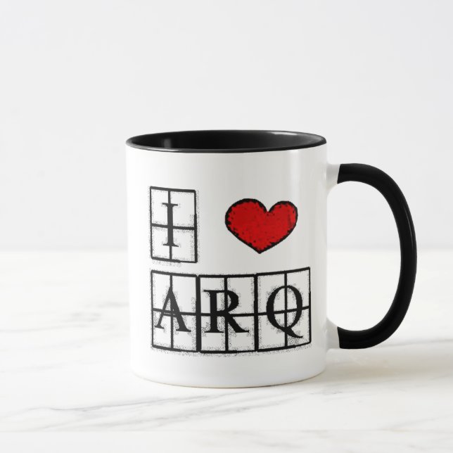 Taza Caneca I love ARQ (Derecha)