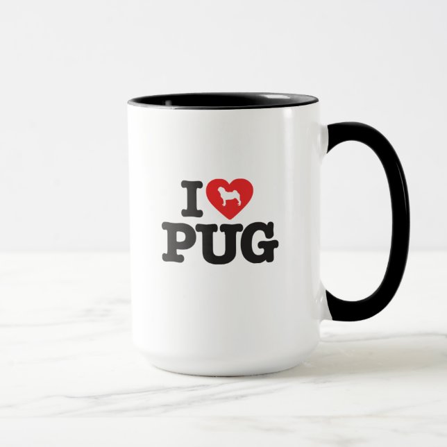 Taza Caneca Love Pug (Derecha)