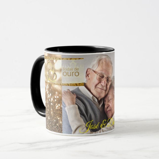 Taza Canecas Bodas De Ouro 50 Anos Casamento Personal (Anverso izquierdo)