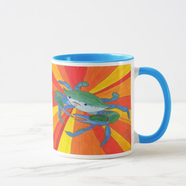 Taza Cangrejo con césped azul (Derecha)