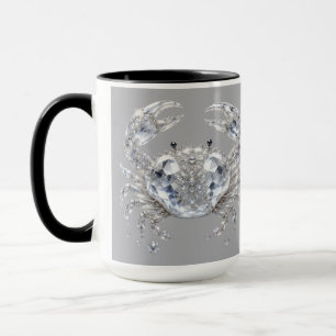 Taza Cangrejo de Cristal de Plata Océano Brillante Lu