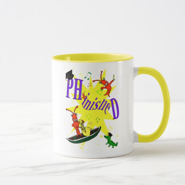 Taza Cangrejos PH.d. "Phinished " de Cajun (Derecha)