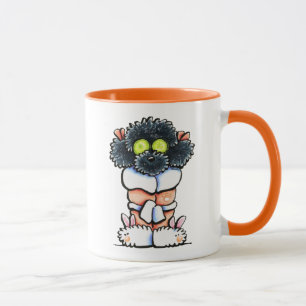 Taza Caniche negro del balneario