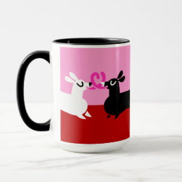Taza Caninas de besos de 15 onzas. Valentine Mug