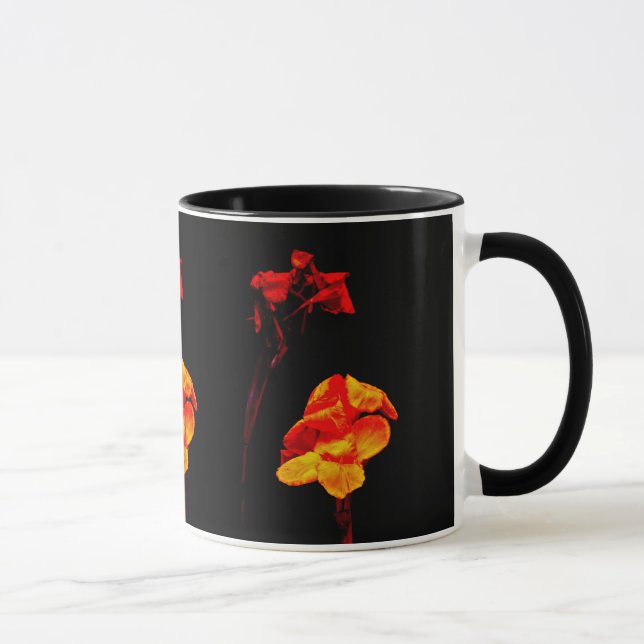 Taza Canna Lilies en negro (Derecha)