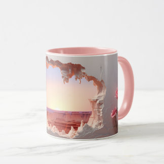 Taza Cañón de pared rota 3D Sunset Mug