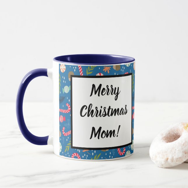 Taza Cañones de canto y Navidades envueltos dulce (Con donut)