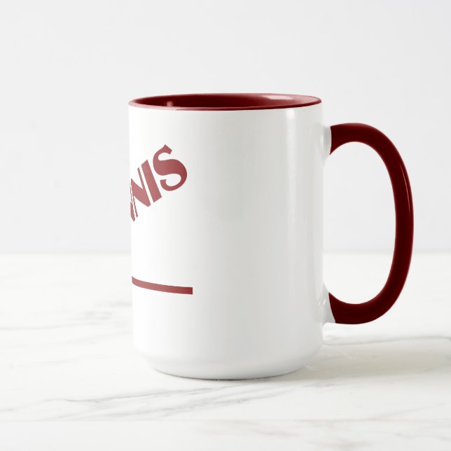 Taza Canto de tenis - elegir estilo y personalizar (Derecha)