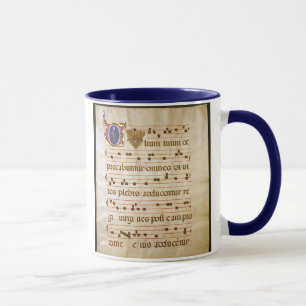 Taza canto manuscript.jpg, canto gregoriano: , El "Cu