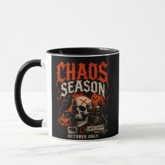 Taza Caos gótico intenso temporada cráneo Halloween