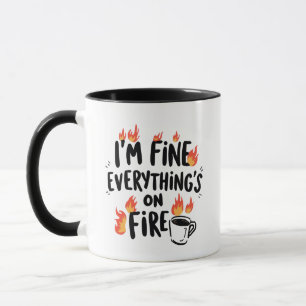 Taza Caos sarcástico y cita de café