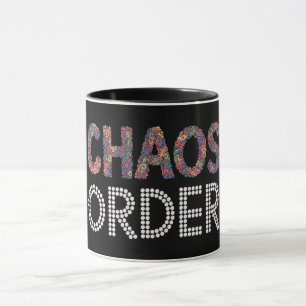 Taza Caos y Orden Dualidad Gráfica Artística Moderna
