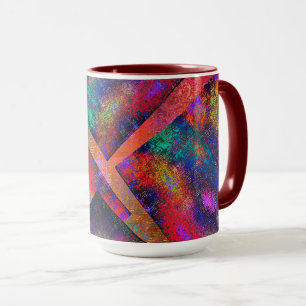 Taza Capa de imágenes rústicas dispuestas de manera irr