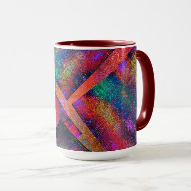Taza Capa de imágenes rústicas dispuestas de manera irr (Anverso derecho)