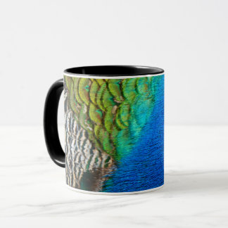 Taza Caperas de pavo real IV Naturaleza colorida abstra