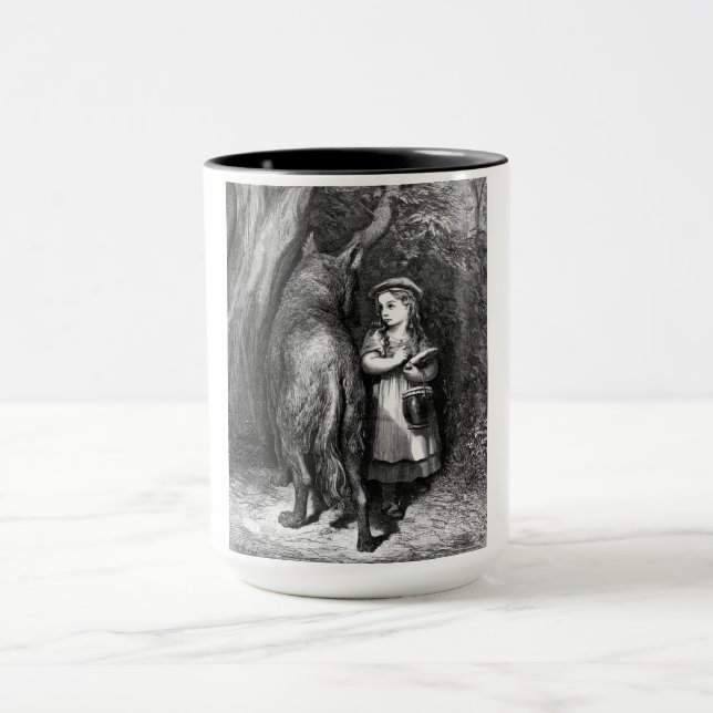 Taza Caperucita Roja se encuentra con el viejo lobo (Centro)