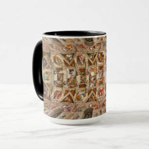 Taza Capilla Sixtina en el techo de Miguel Ángel