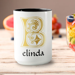 Taza Capital decorativa Botánica Medieval B