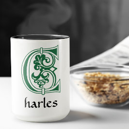 Taza Capital decorativa Botánica Medieval C