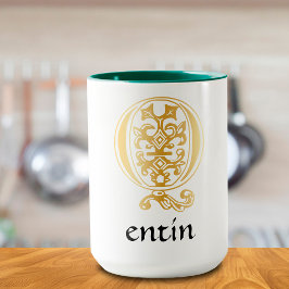 Taza Capital decorativa Botánica Medieval Q