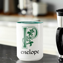 Taza Capital decorativo Botánico Medieval P