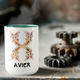 Taza Capital Decorativo X De Knot Celta Del Siglo Xvi