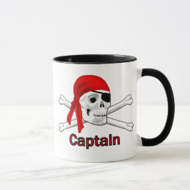Taza Capitán Cráneo Pirata y Mugs de Crossbone