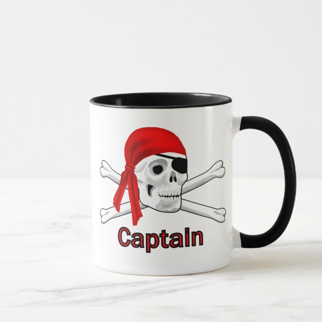 Taza Capitán Cráneo Pirata y Mugs de Crossbone (Derecha)
