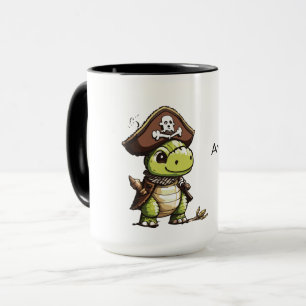 Taza Capitán de Aye Aye y Dinosaurio Pirata