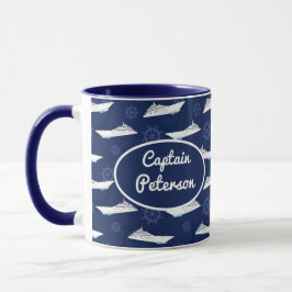 Taza Capitán del barco, barco de crucero personalizado