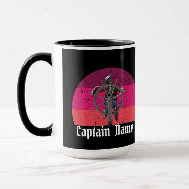 Taza Capitán del esqueleto del fiesta del atardecer Pir (Izquierda)
