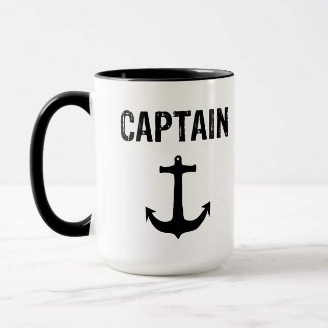 Taza Capitán, diseño minimalista (Izquierda)