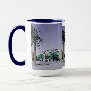 Taza Capitolio estatal de Arizona retro con toque de co